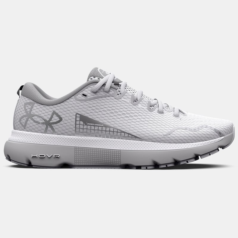 Women's  Under Armour  HOVR™ Infinite 5 Running Shoes White / Halo Gray / Metallic Silver 3